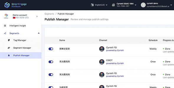 Segment Publisher List